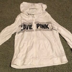 victoria secrets pink zip-up